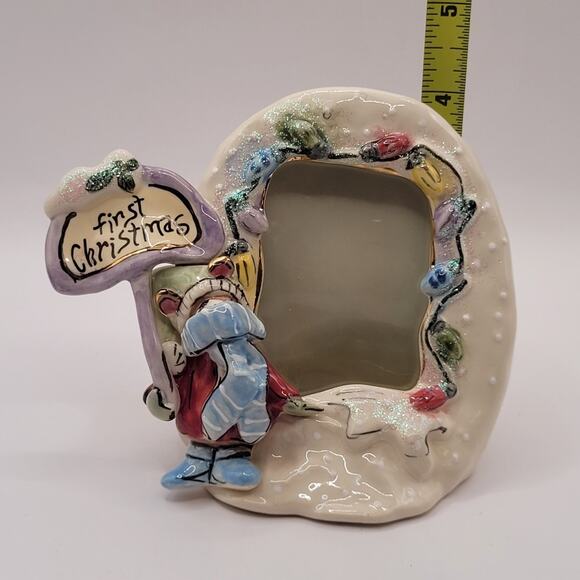 Vintage 2001 Heather Goldminc Blue Sky First Christmas Picture Frame - Picture 6 of 7